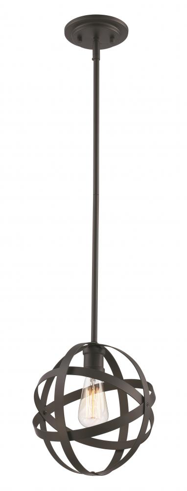 1LT-PENDANT STEEL GLOBE-ROB