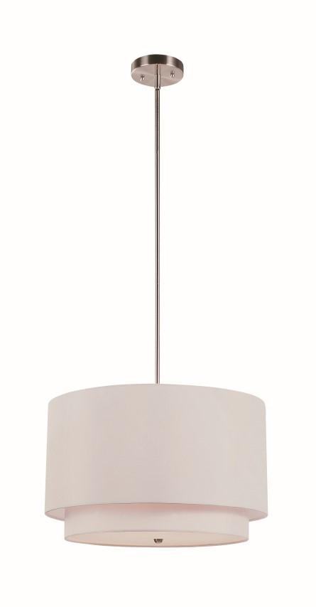 Schiffer 3-Light Double Drum Convertible Pendant or Semi-Flush