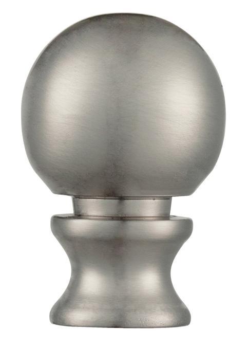 Classic Ball Lamp Finial Brushed Nickel Finish