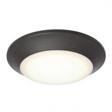 Westinghouse 6133800 - 6 in. 11W Dimmable LED Surface Mount with Color Temperature Selection Black-Bronze Finish Frosted