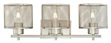 Westinghouse 6327600 - 3 Light Wall Fixture Brushed Nickel Finish Mesh Shades