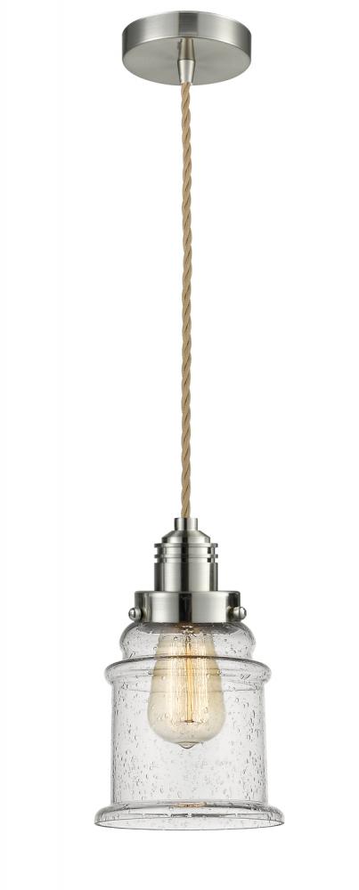 Winchester - 1 Light - 8 inch - Satin Nickel - Cord hung - Mini Pendant