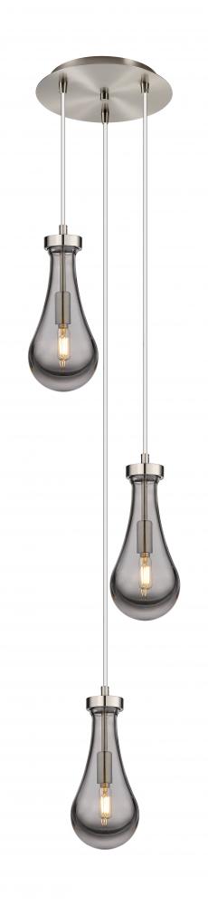 Owego - 3 Light - 13 inch - Brushed Satin Nickel - Multi Pendant