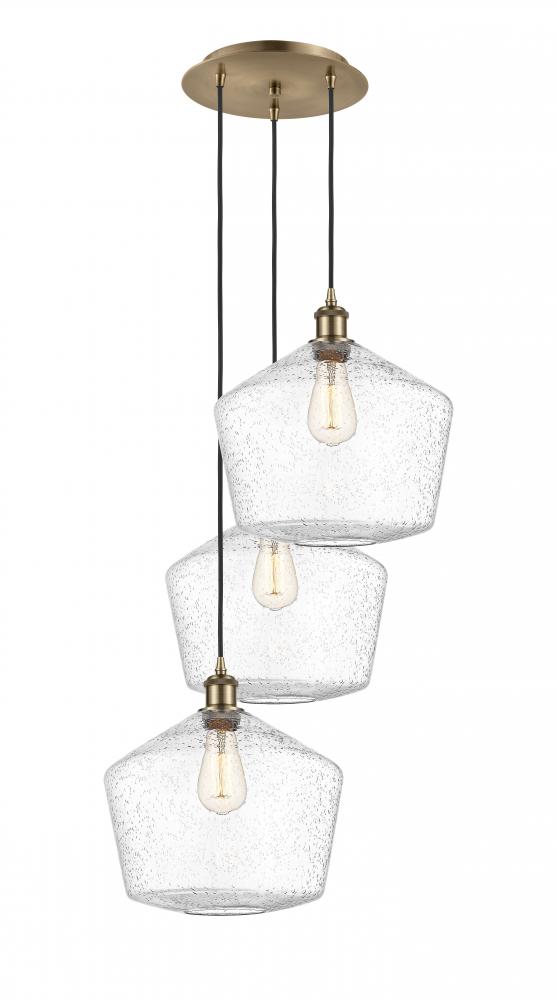 Cindyrella - 3 Light - 19 inch - Antique Brass - Cord Hung - Multi Pendant