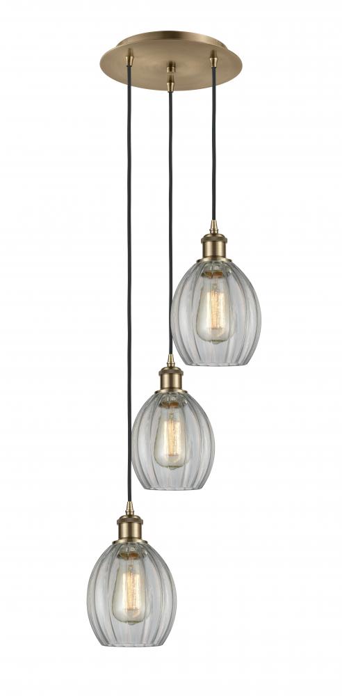 Eaton - 3 Light - 12 inch - Antique Brass - Cord Hung - Multi Pendant