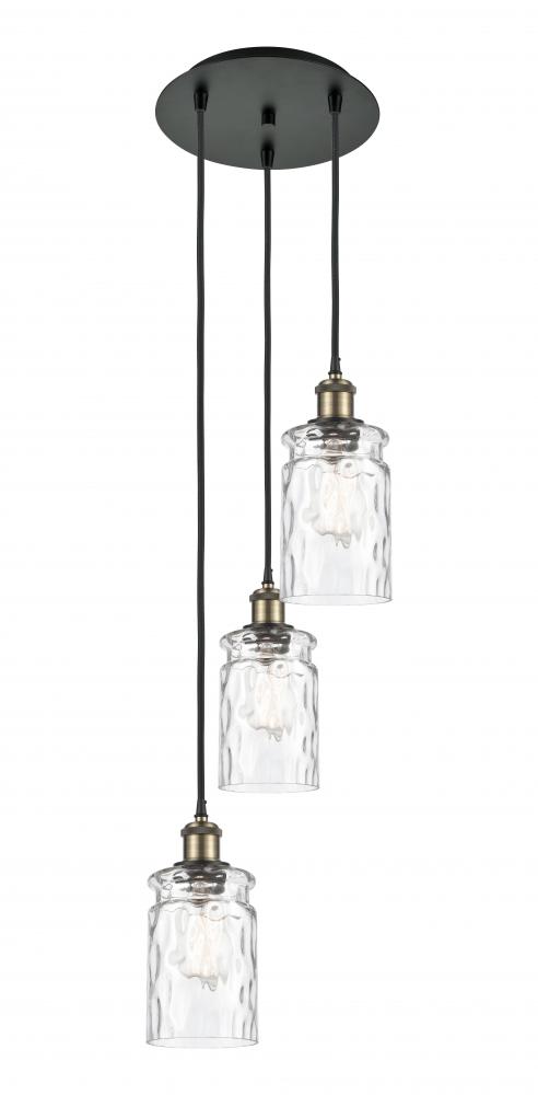 Candor - 3 Light - 11 inch - Black Antique Brass - Cord Hung - Multi Pendant