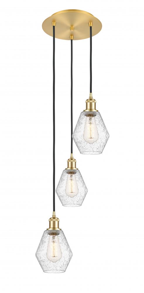 Cindyrella - 3 Light - 13 inch - Satin Gold - Cord Hung - Multi Pendant