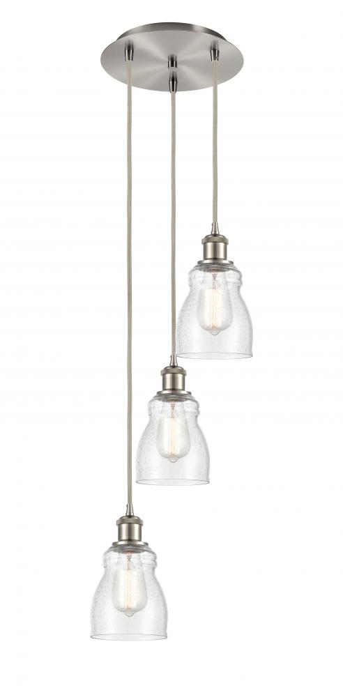 Ellery - 3 Light - 12 inch - Brushed Satin Nickel - Cord Hung - Multi Pendant