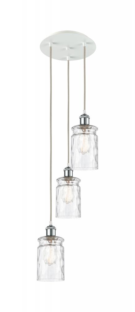 Candor - 3 Light - 11 inch - White Polished Chrome - Cord Hung - Multi Pendant