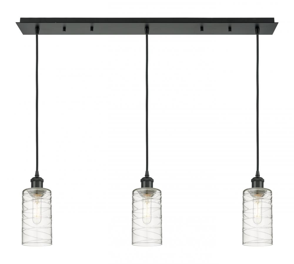 Crown Point - 3 Light - 37 inch - Matte Black - Linear Pendant