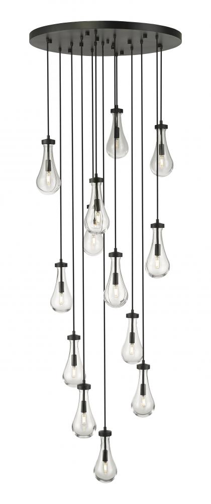 Owego - 13 Light - 32 inch - Matte Black - Multi Pendant