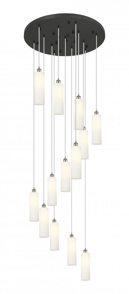 Crown Point - 13 Light - 32 inch - Brushed Satin Nickel - Multi Pendant