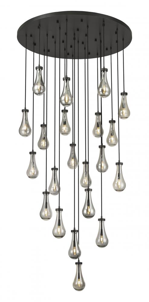 Owego - 21 Light - 48 inch - Matte Black - Multi Pendant