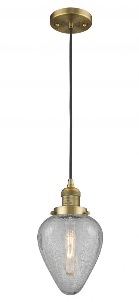 Geneseo - 1 Light - 7 inch - Brushed Brass - Cord hung - Mini Pendant