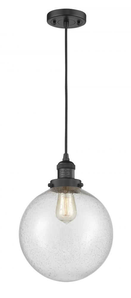 Beacon - 1 Light - 10 inch - Matte Black - Cord hung - Mini Pendant