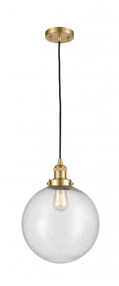 Beacon - 1 Light - 12 inch - Satin Gold - Cord hung - Mini Pendant