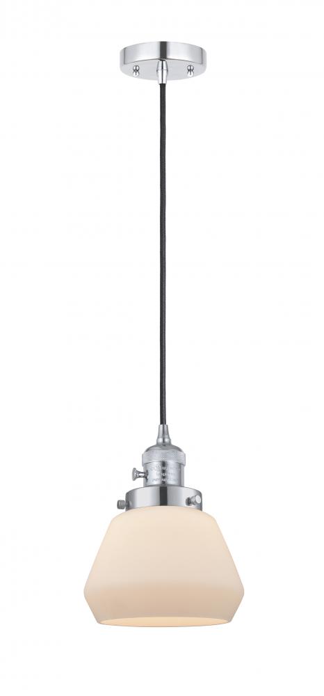 Fulton - 1 Light - 7 inch - Polished Chrome - Cord hung - Mini Pendant