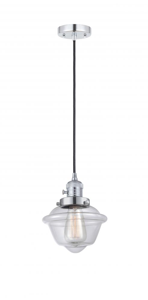 Oxford - 1 Light - 7 inch - Polished Chrome - Cord hung - Mini Pendant