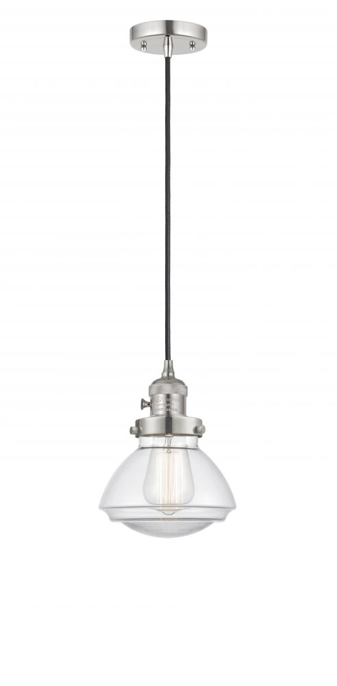 Olean - 1 Light - 7 inch - Polished Nickel - Cord hung - Mini Pendant