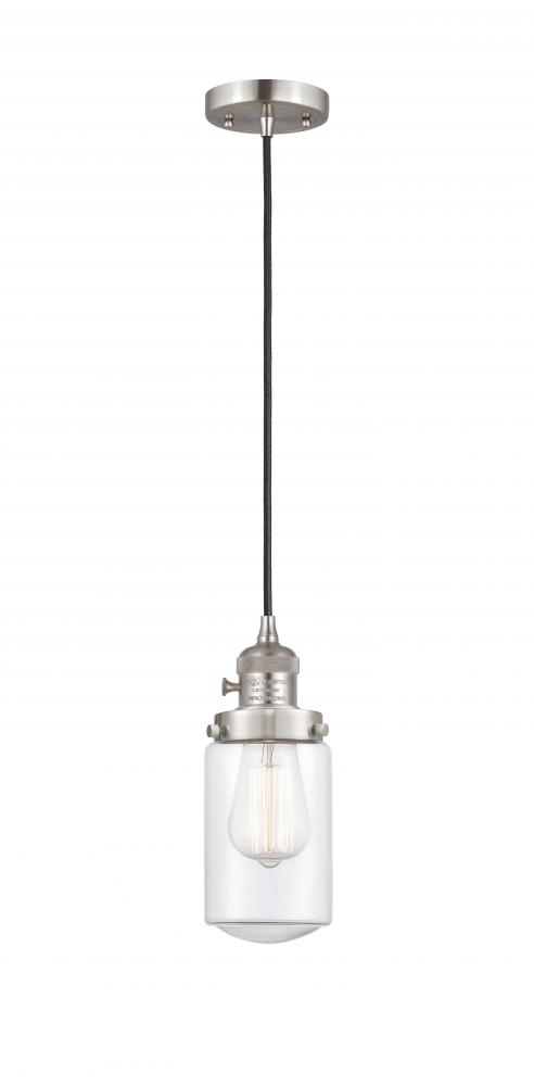 Dover - 1 Light - 5 inch - Brushed Satin Nickel - Cord hung - Mini Pendant