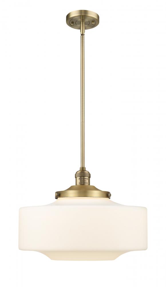 Bridgeton - 1 Light - 12 inch - Brushed Brass - Stem Hung - Mini Pendant