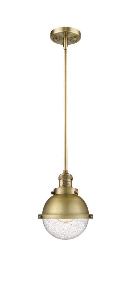 Hampden - 1 Light - 7 inch - Brushed Brass - Stem Hung - Mini Pendant