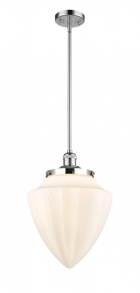 Bullet - 1 Light - 12 inch - Polished Chrome - Stem Hung - Mini Pendant