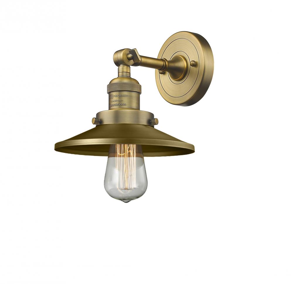 Railroad - 1 Light - 8 inch - Brushed Brass - Sconce