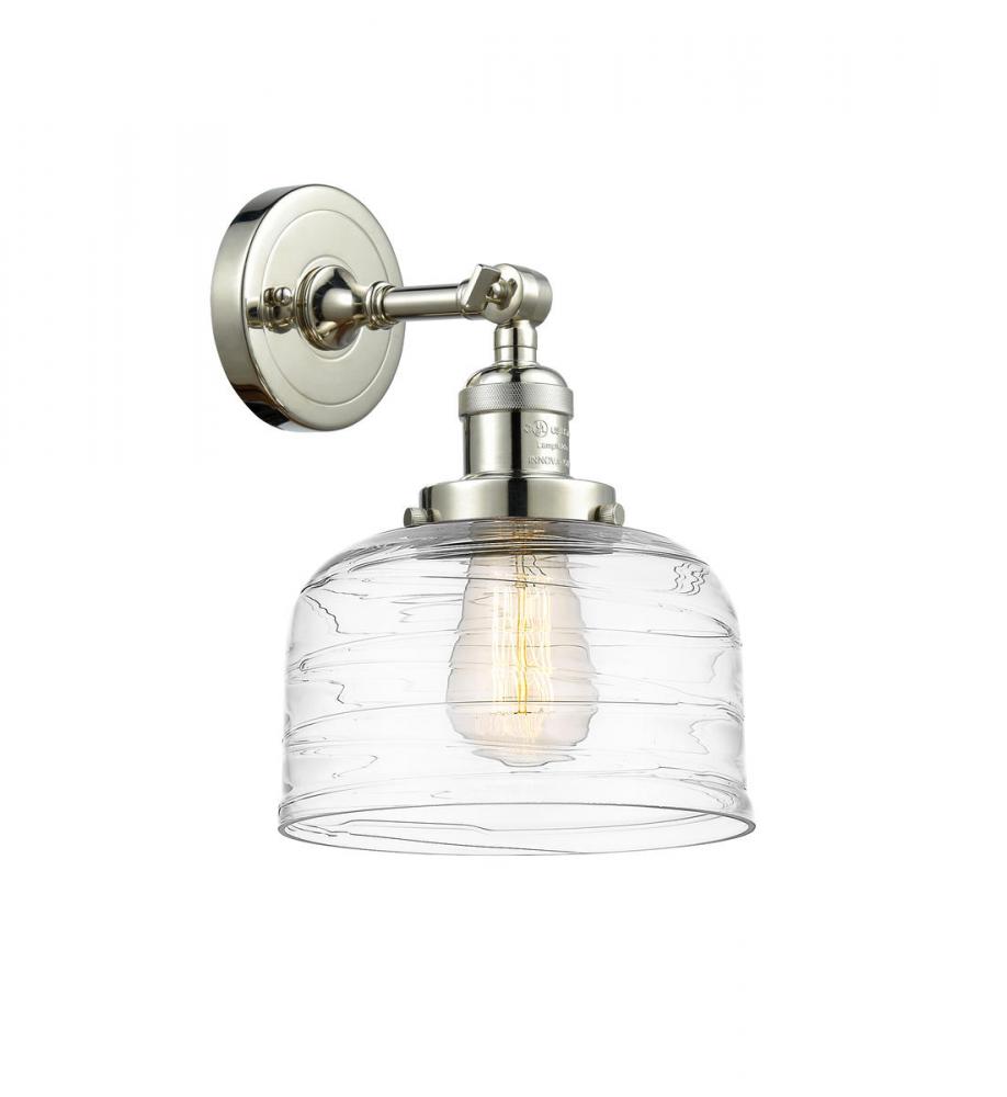 Bell - 1 Light - 8 inch - Polished Nickel - Sconce