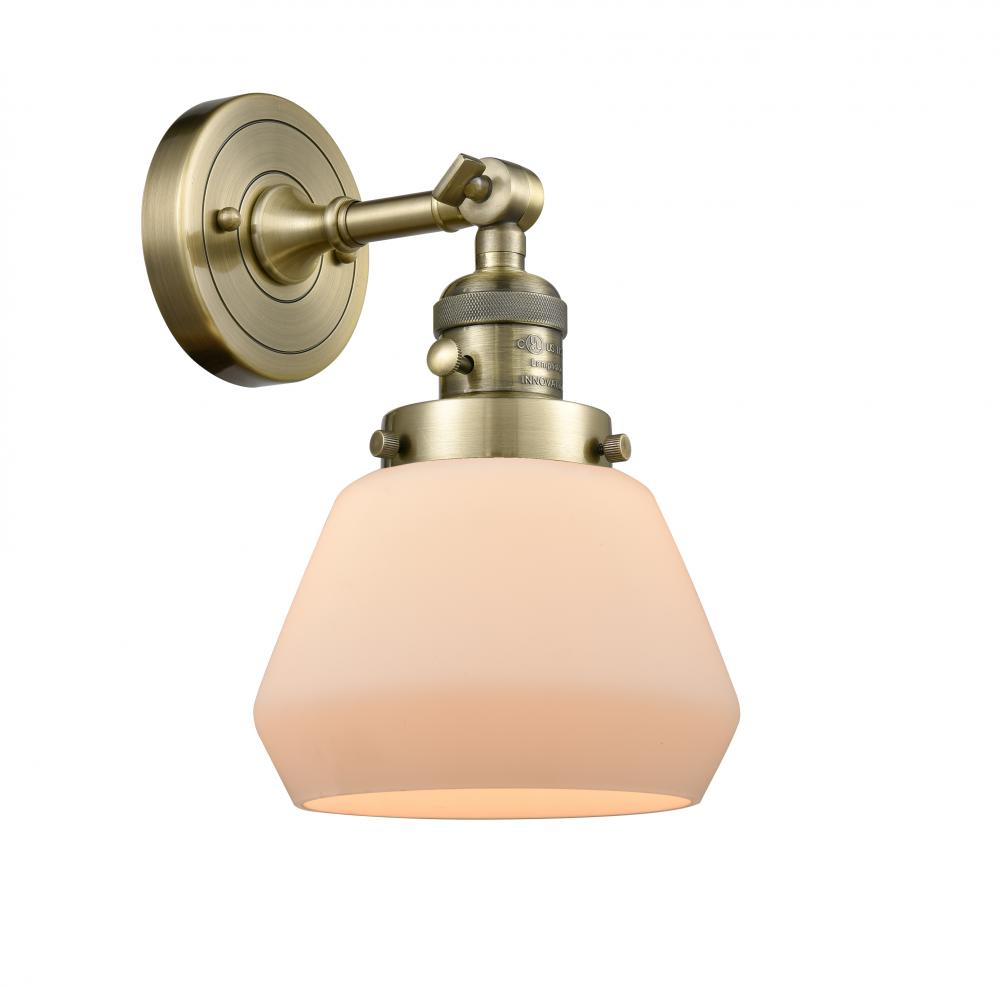 Fulton - 1 Light - 7 inch - Antique Brass - Sconce