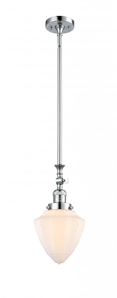 Bullet - 1 Light - 7 inch - Polished Chrome - Stem Hung - Mini Pendant