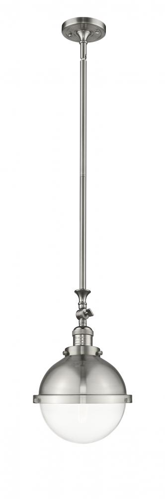 Hampden - 1 Light - 9 inch - Brushed Satin Nickel - Stem Hung - Mini Pendant