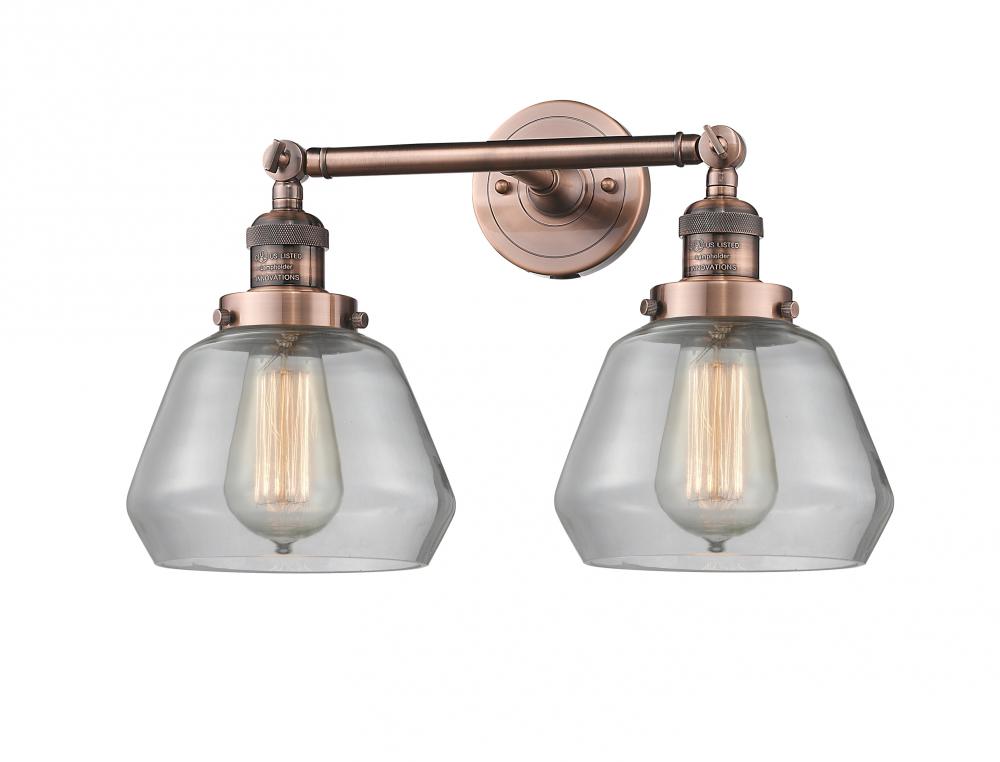 Fulton - 2 Light - 17 inch - Antique Copper - Bath Vanity Light