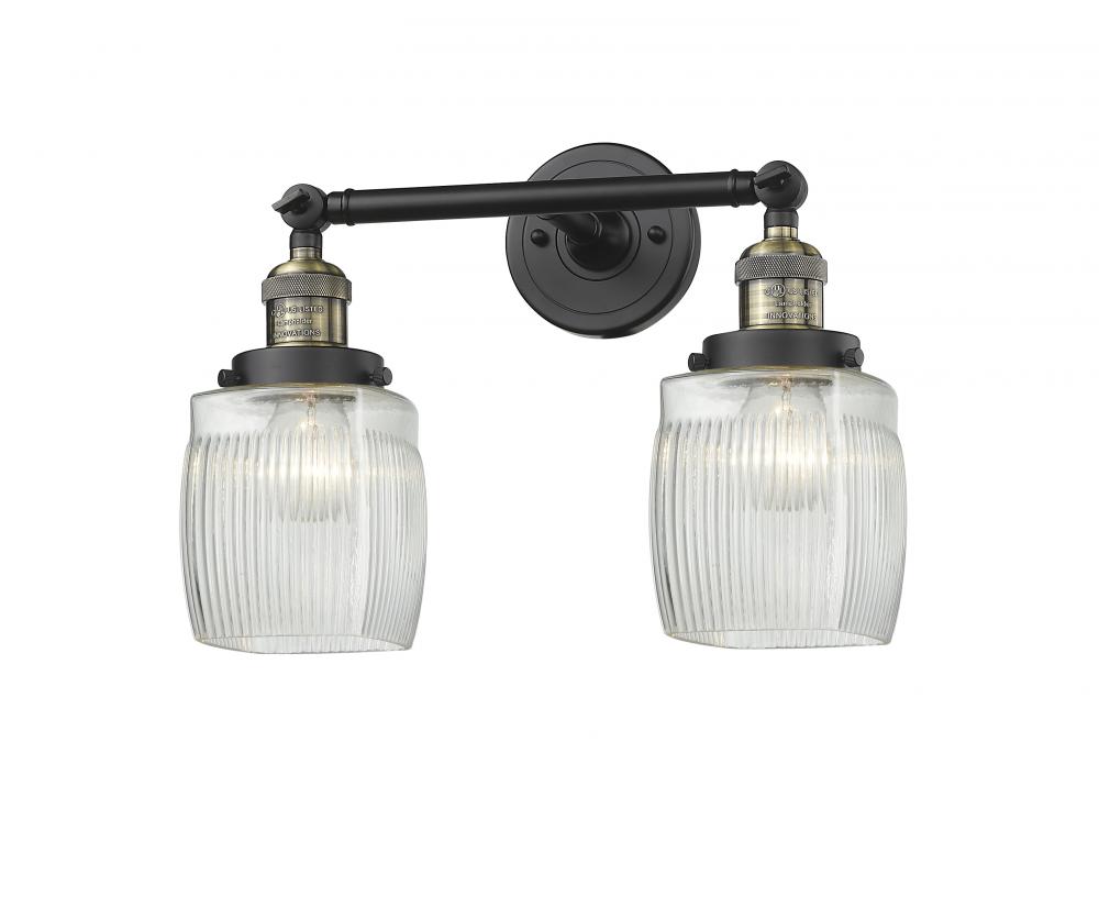 Colton - 2 Light - 16 inch - Black Antique Brass - Bath Vanity Light