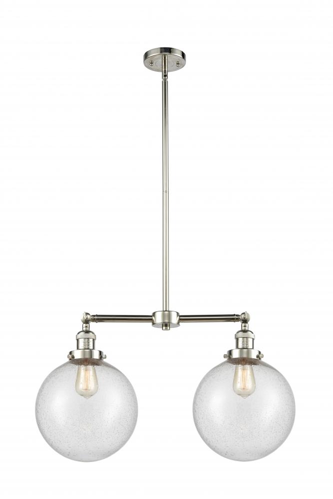 Beacon - 2 Light - 25 inch - Polished Nickel - Stem Hung - Island Light