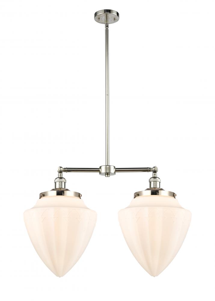 Bullet - 2 Light - 24 inch - Polished Nickel - Stem Hung - Island Light