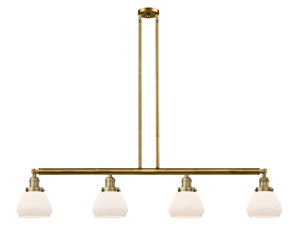 Fulton - 4 Light - 51 inch - Brushed Brass - Stem Hung - Island Light