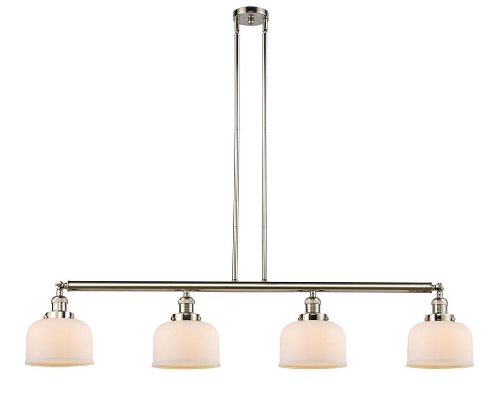 Bell - 4 Light - 53 inch - Polished Nickel - Stem Hung - Island Light