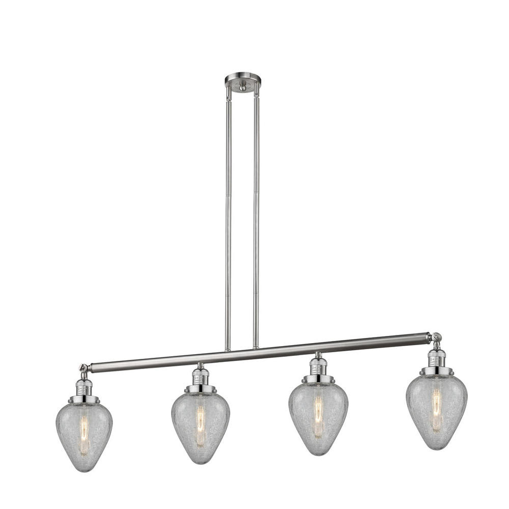 Geneseo - 4 Light - 52 inch - Brushed Satin Nickel - Stem Hung - Island Light