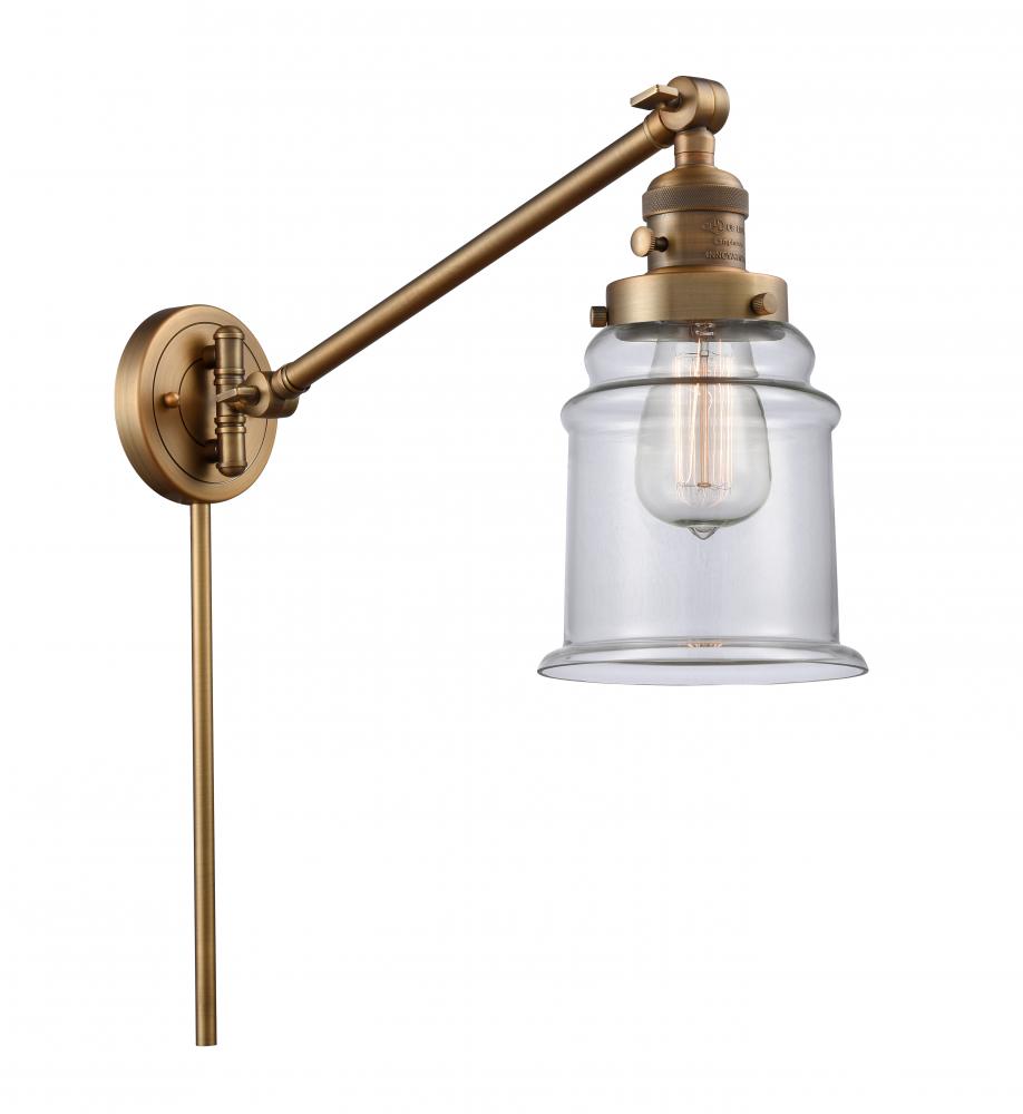 Canton - 1 Light - 8 inch - Brushed Brass - Swing Arm