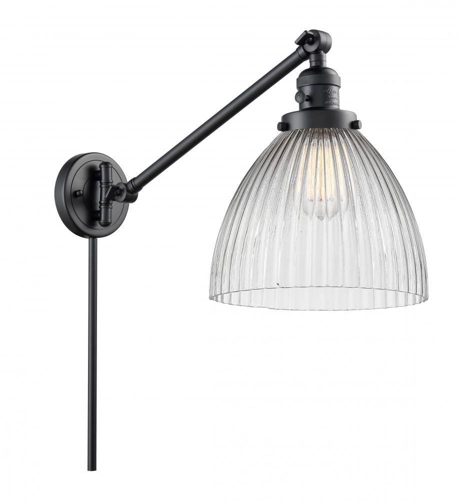 Seneca Falls - 1 Light - 10 inch - Matte Black - Swing Arm