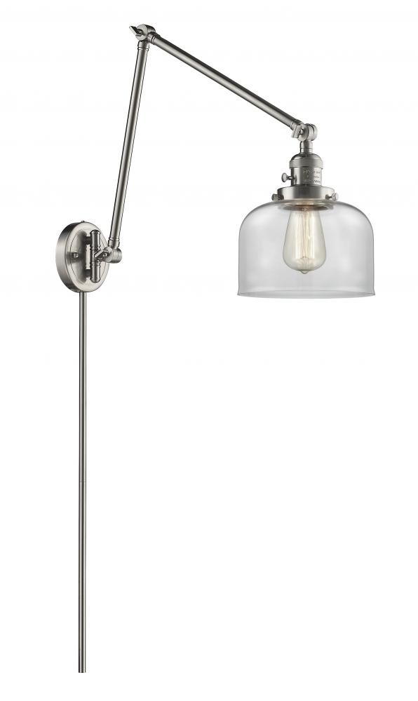 Bell - 1 Light - 8 inch - Brushed Satin Nickel - Swing Arm