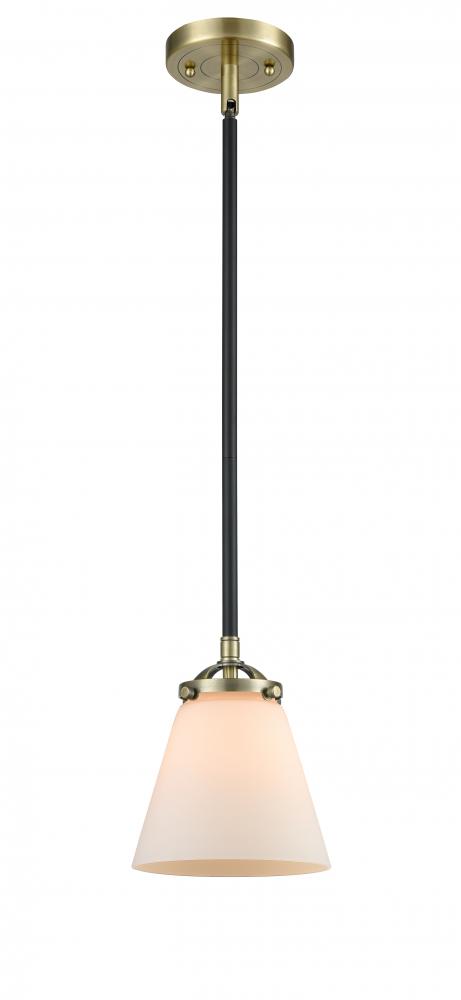 Cone - 1 Light - 6 inch - Black Antique Brass - Cord hung - Mini Pendant