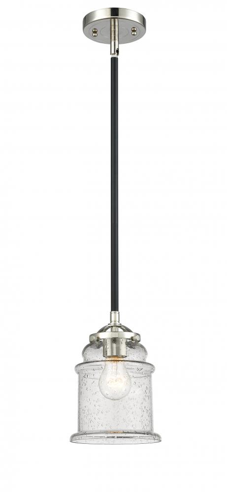 Canton - 1 Light - 6 inch - Black Polished Nickel - Cord hung - Mini Pendant