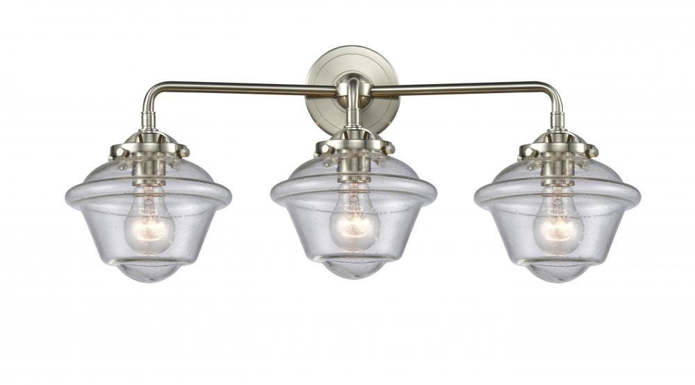 Oxford - 3 Light - 26 inch - Brushed Satin Nickel - Bath Vanity Light