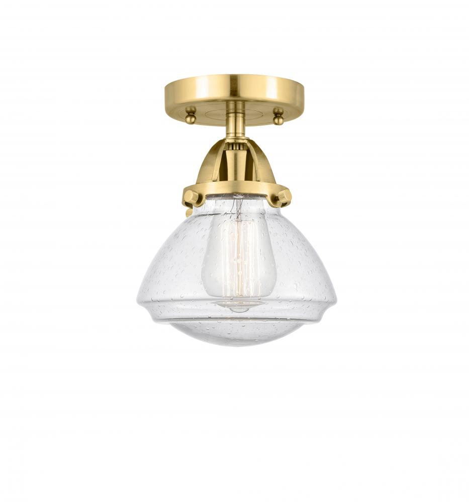 Olean - 1 Light - 7 inch - Satin Gold - Semi-Flush Mount