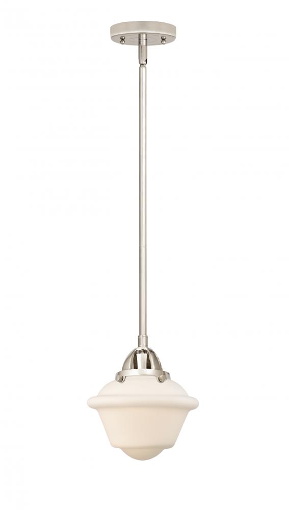 Oxford - 1 Light - 8 inch - Polished Nickel - Cord hung - Mini Pendant