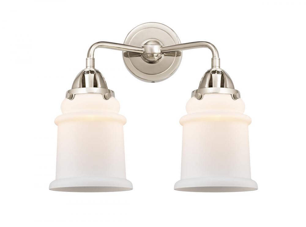 Canton - 2 Light - 14 inch - Polished Nickel - Bath Vanity Light