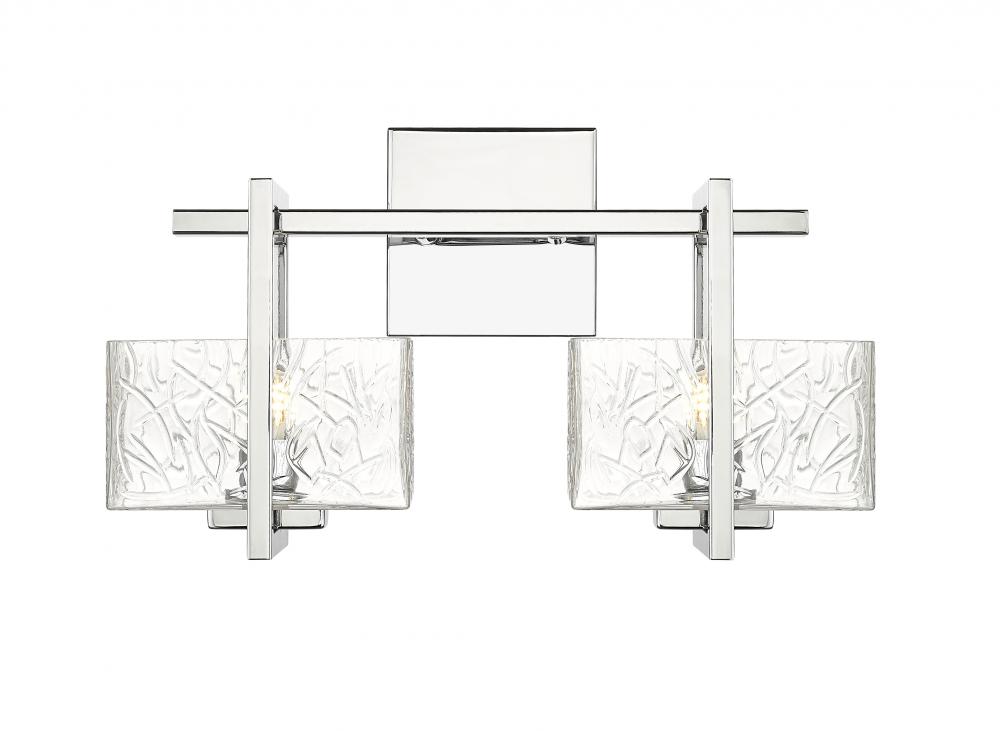 Striate - 2 Light - 15 inch - Polished Chrome - Bath Vanity Light