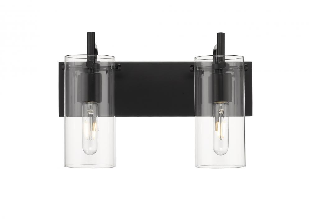 Press - 2 Light - 16 inch - Matte Black - Bath Vanity Light